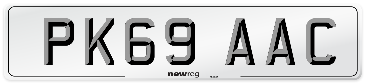 PK69 AAC Number Plate from New Reg